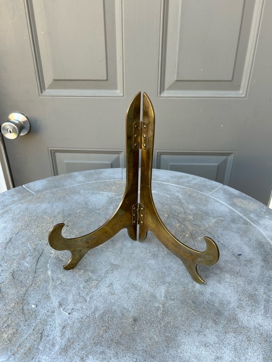 Other - Brass Display Easel Stand - Gold Plate & Frame Holder